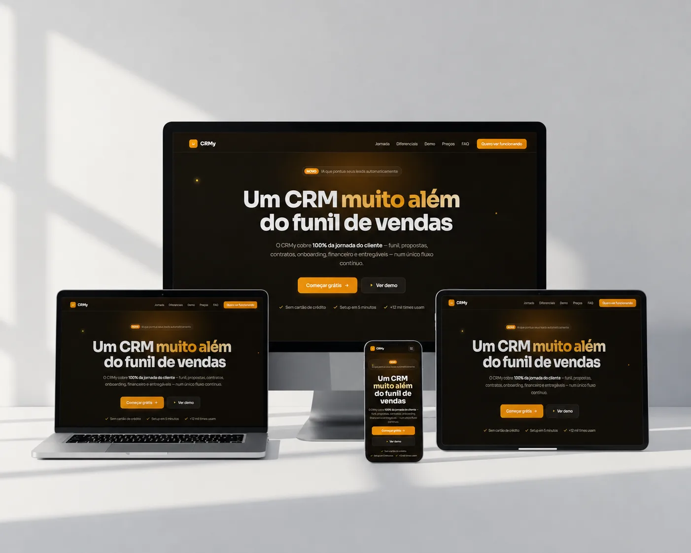 Mockup do projeto CRM